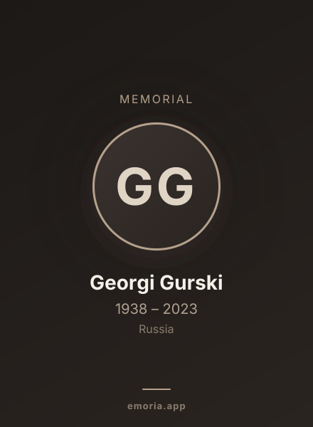 Memorial portrait of Georgi Gurski