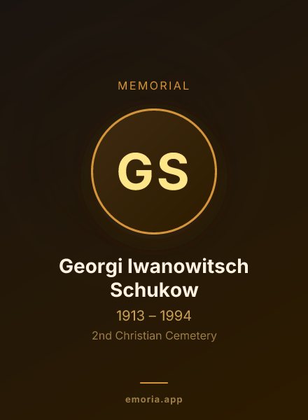 Memorial portrait of Georgi Iwanowitsch Schukow