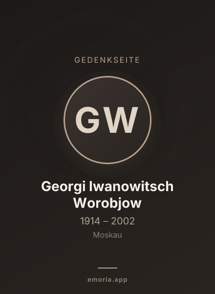 Gedenkportrait von Georgi Iwanowitsch Worobjow