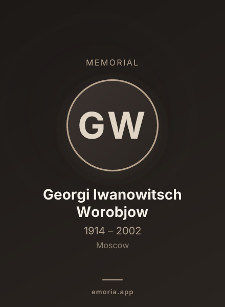 Memorial portrait of Georgi Iwanowitsch Worobjow