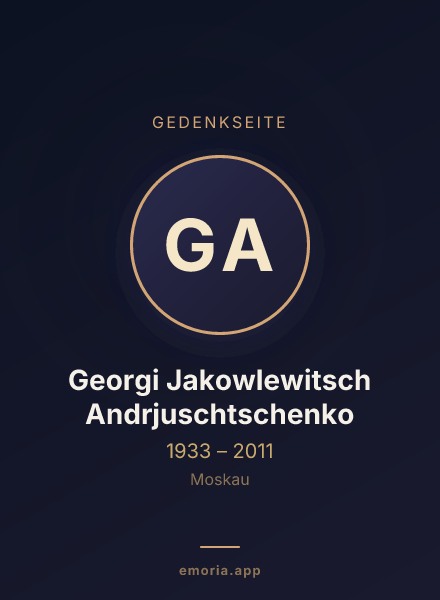 Gedenkportrait von Georgi Jakowlewitsch Andrjuschtschenko
