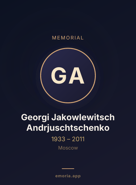 Memorial portrait of Georgi Jakowlewitsch Andrjuschtschenko