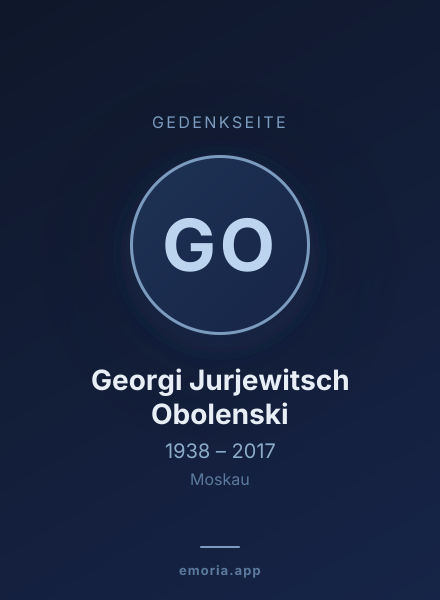 Gedenkportrait von Georgi Jurjewitsch Obolenski