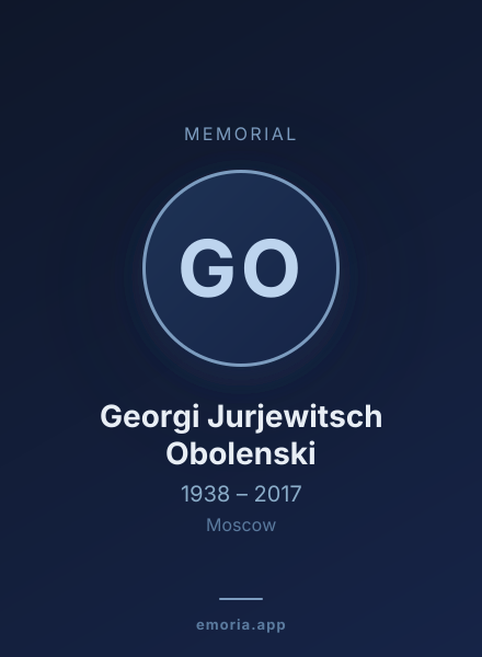 Memorial portrait of Georgi Jurjewitsch Obolenski