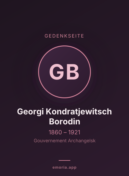 Gedenkportrait von Georgi Kondratjewitsch Borodin