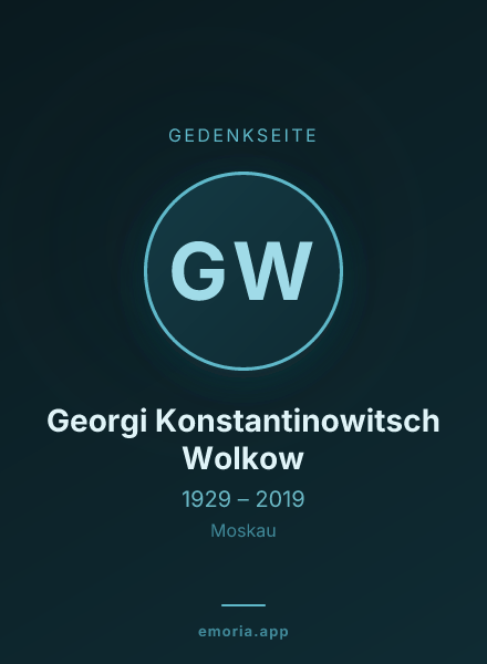 Gedenkportrait von Georgi Konstantinowitsch Wolkow