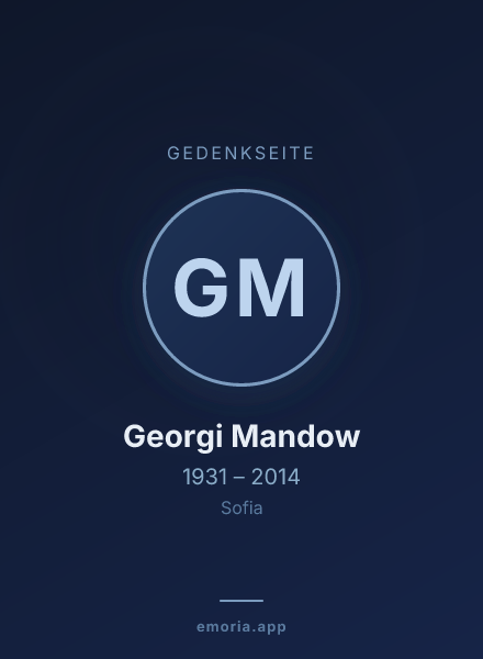 Gedenkportrait von Georgi Mandow