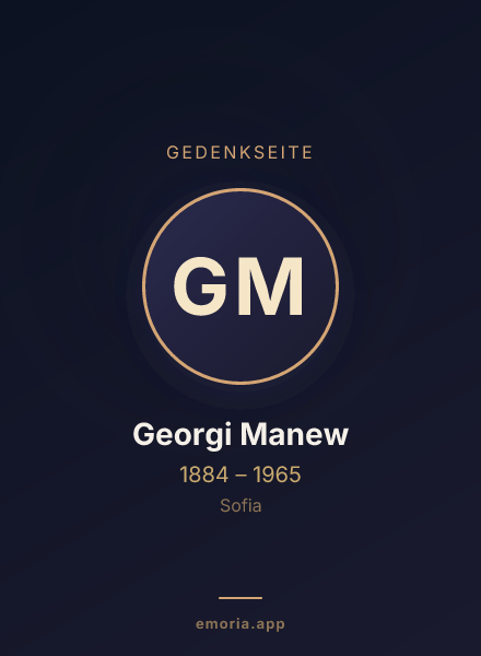 Gedenkportrait von Georgi Manew