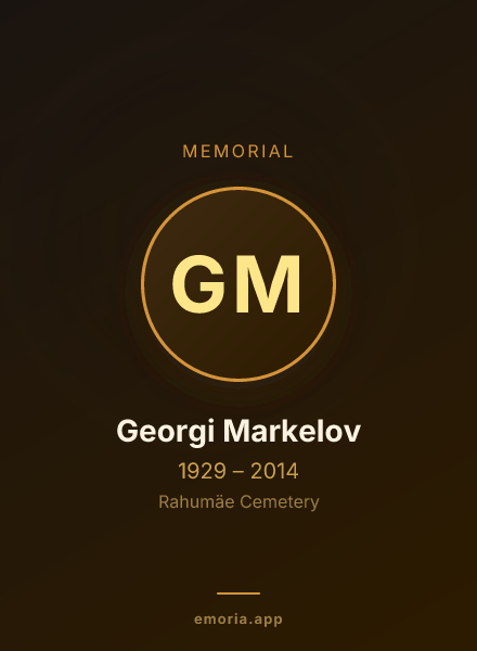 Memorial portrait of Georgi Markelov