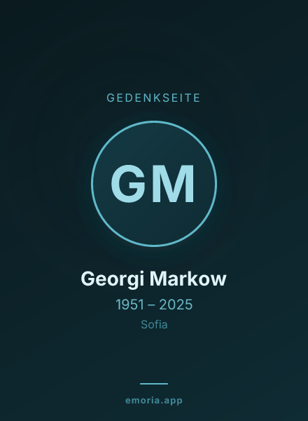 Gedenkportrait von Georgi Markow