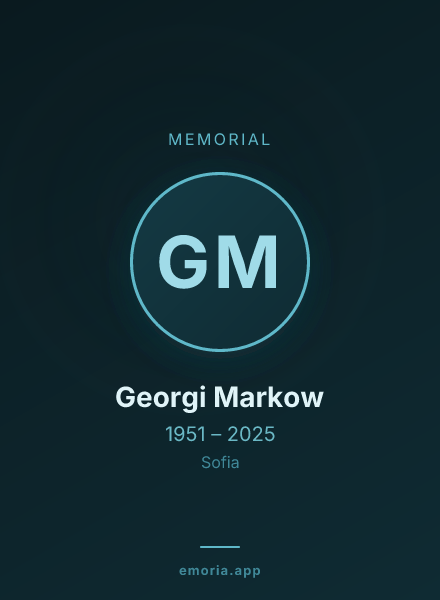 Memorial portrait of Georgi Markow