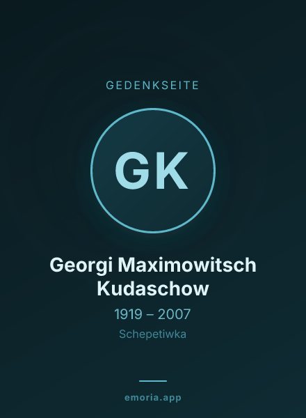 Gedenkportrait von Georgi Maximowitsch Kudaschow