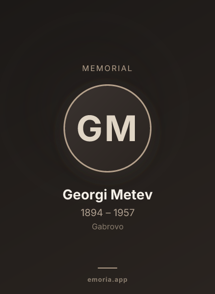 Memorial portrait of Georgi Metev