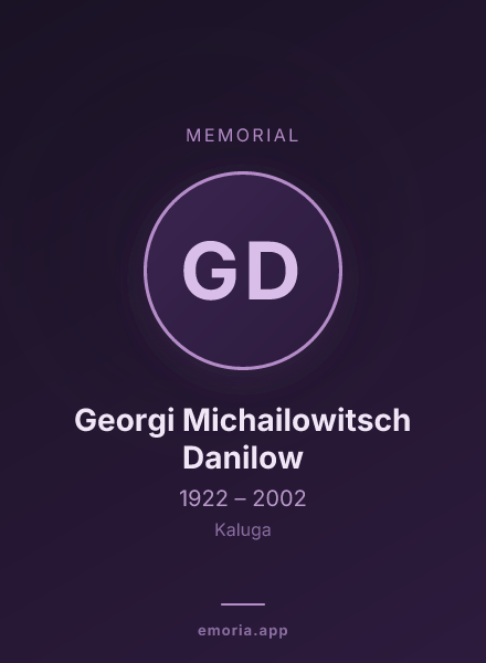 Memorial portrait of Georgi Michailowitsch Danilow