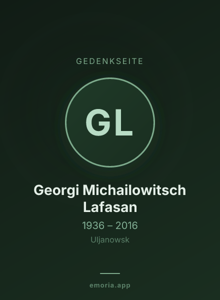 Gedenkportrait von Georgi Michailowitsch Lafasan