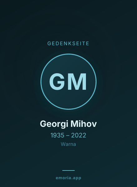 Gedenkportrait von Georgi Mihov