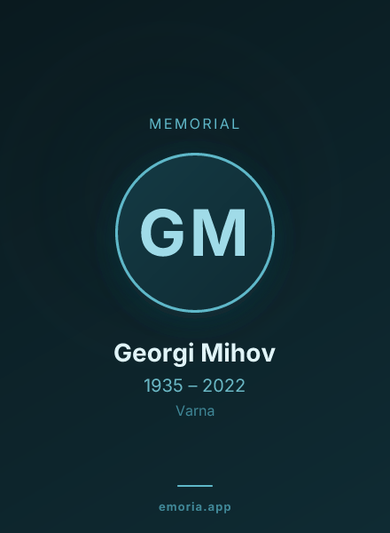 Memorial portrait of Georgi Mihov