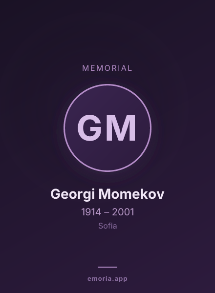 Memorial portrait of Georgi Momekov