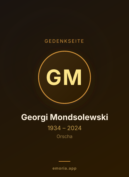 Gedenkportrait von Georgi Mondsolewski