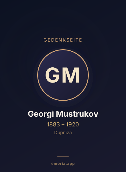 Gedenkportrait von Georgi Mustrukov