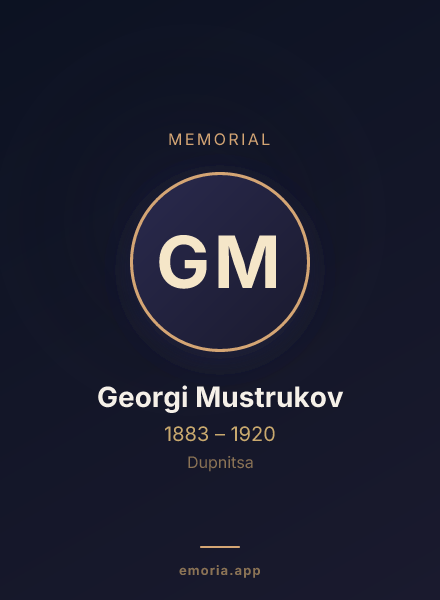 Memorial portrait of Georgi Mustrukov