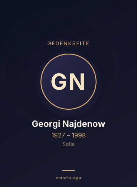 Gedenkportrait von Georgi Najdenow