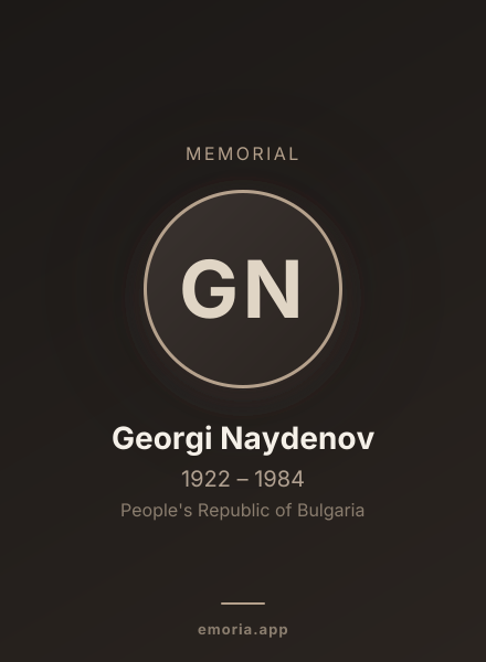 Memorial portrait of Georgi Naydenov