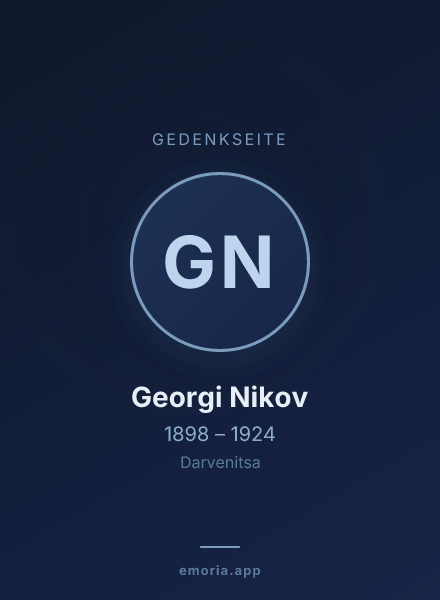 Gedenkportrait von Georgi Nikov