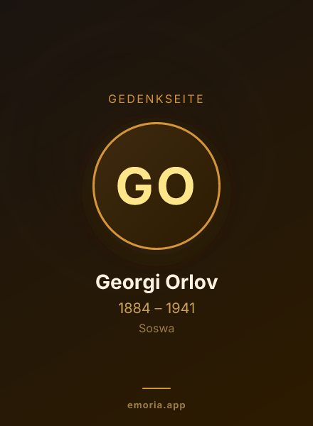 Gedenkportrait von Georgi Orlov