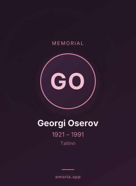 Memorial portrait of Georgi Oserov