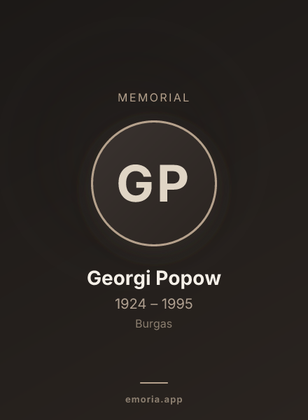 Memorial portrait of Georgi Popow