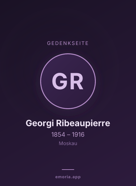 Gedenkportrait von Georgi Ribeaupierre