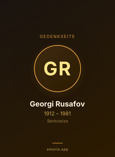 Gedenkportrait von Georgi Rusafov