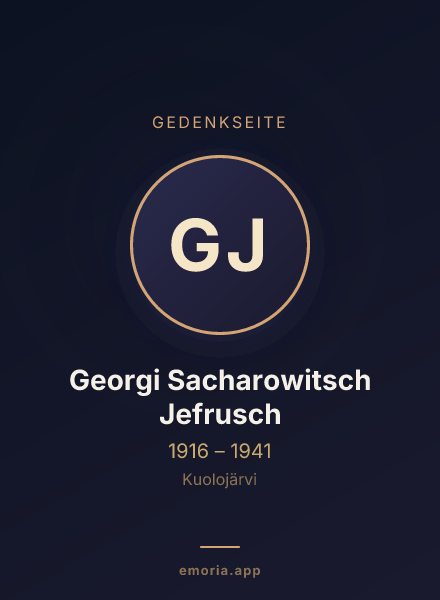 Gedenkportrait von Georgi Sacharowitsch Jefrusch