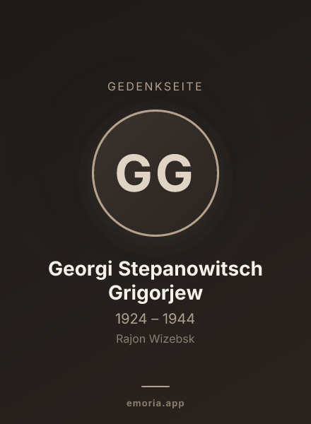 Gedenkportrait von Georgi Stepanowitsch Grigorjew