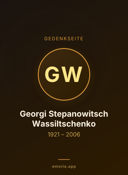 Gedenkportrait von Georgi Stepanowitsch Wassiltschenko