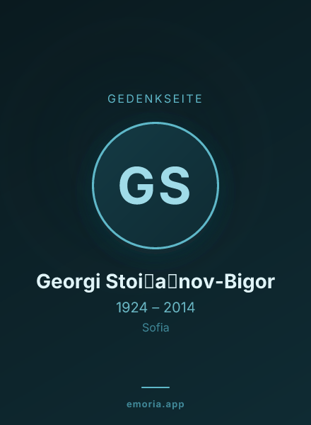 Gedenkportrait von Georgi Stoi︠a︡nov-Bigor