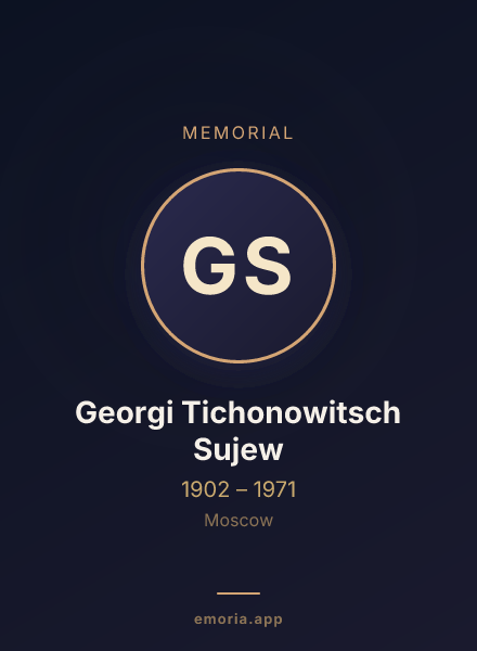 Memorial portrait of Georgi Tichonowitsch Sujew