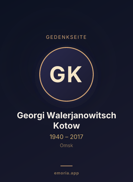 Gedenkportrait von Georgi Walerjanowitsch Kotow