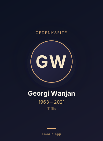 Gedenkportrait von Georgi Wanjan