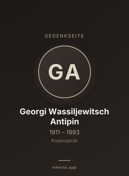 Gedenkportrait von Georgi Wassiljewitsch Antipin
