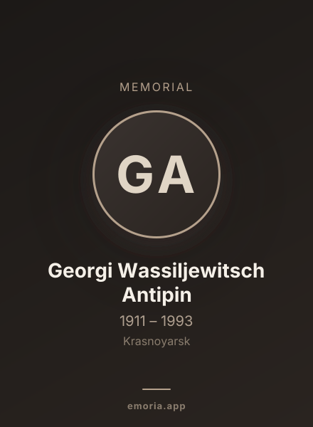 Memorial portrait of Georgi Wassiljewitsch Antipin