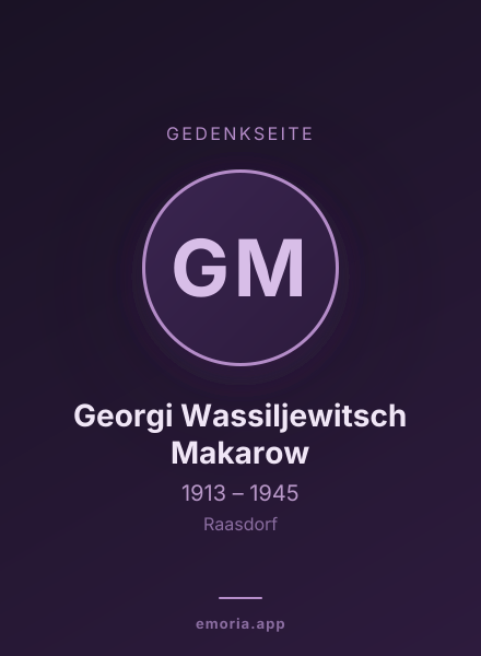 Gedenkportrait von Georgi Wassiljewitsch Makarow
