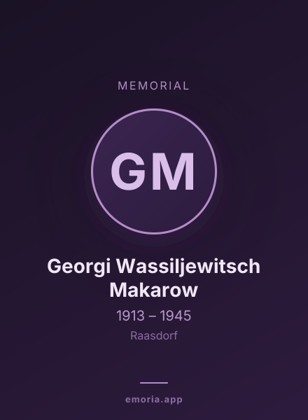 Memorial portrait of Georgi Wassiljewitsch Makarow