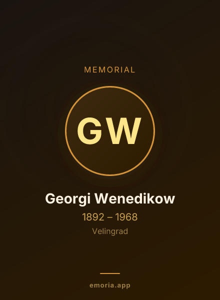 Memorial portrait of Georgi Wenedikow
