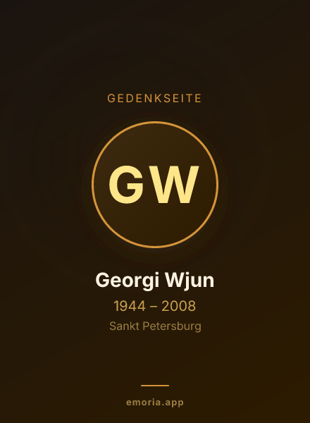 Gedenkportrait von Georgi Wjun