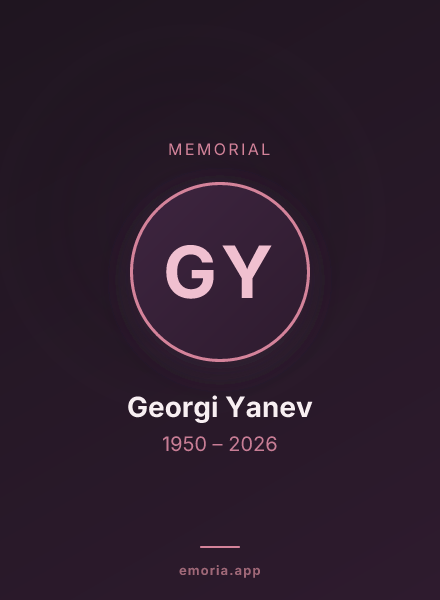 Memorial portrait of Georgi Yanev