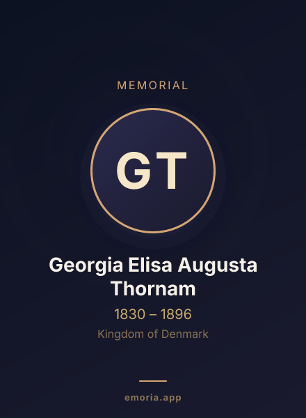 Memorial portrait of Georgia Elisa Augusta Thornam