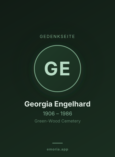 Gedenkportrait von Georgia Engelhard
