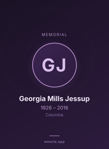 Memorial portrait of Georgia Mills Jessup